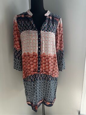 Zara Basics Multicolored Paisley print tunic top
